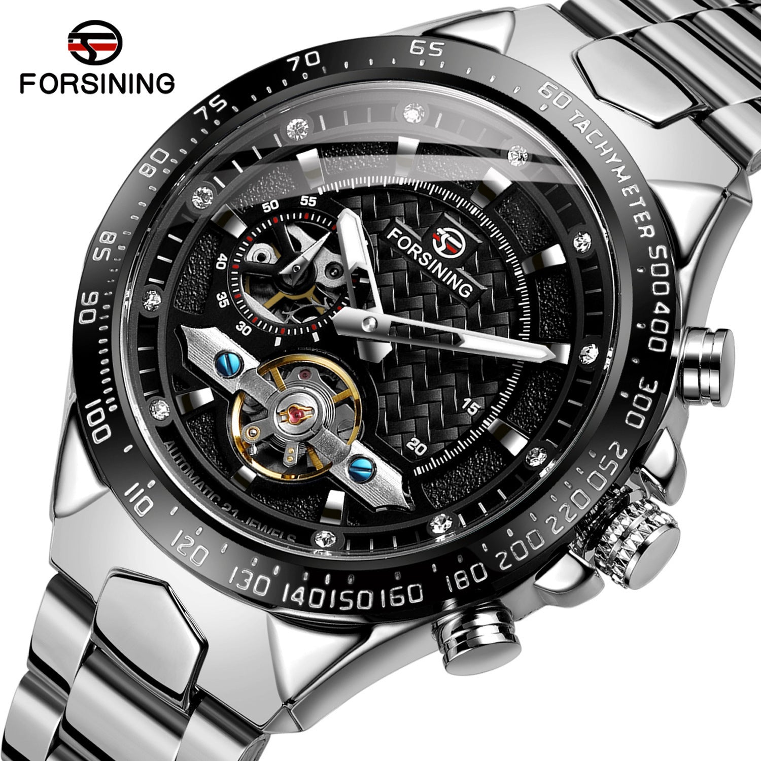 New Forsining Men's Fashionable Casual Tourbillon Automatic Mechanical Watch Men's Watch Foreign Trade Cross-Border