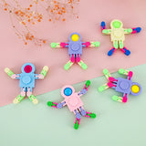 Spaceman Gyro Chain Children's Mecha Mechanical Deformation Rotary Decompression Varieties Fingertip Robot Toy