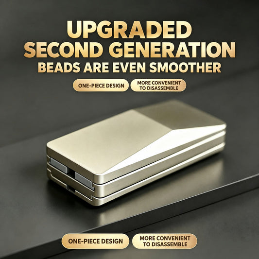 Cyber-Pickup Card Pusher Metal Stress Relief Toy Mechanical Ratchet Magnetic Snap Coin EDC Fidget Toy Blind Box