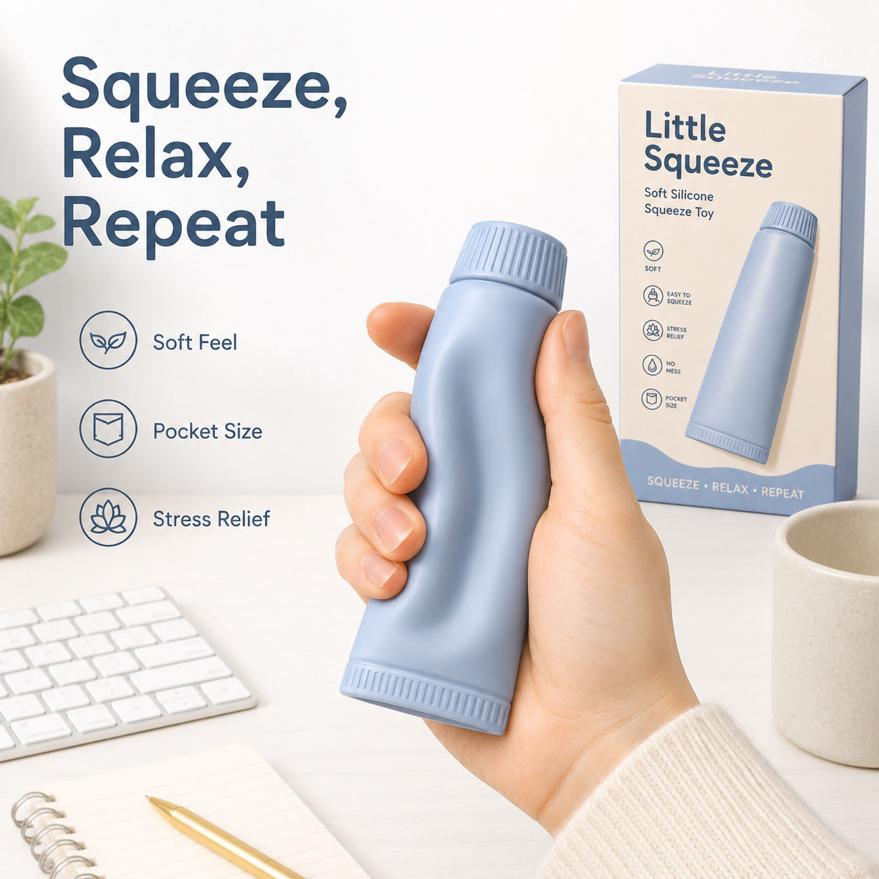 Moldable slow-rebound stress-relief toy, cute toothpaste-shaped stress-relief gadget