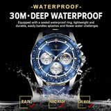Swiss Brand New Sports-Style Multi-Functional Men's Watch with Three Dials and Six Hands, Popular Live-Stream Export Item, Available for Dropshipping