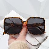 Cross-Border Hot-Selling In-Stock Items, One-Piece Dropshipping Uv400 Sunglasses, Large Square Frame, European and American Internet Celebrity Trend, Street Style, Instagram Fashion