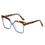 Personalized Tr90 Anti-Blue Light Large Frame Non-Prescription Glasses European and American Cross-Border Fashion Color-Blocking Eyeglass Frames Ins