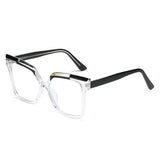 Personalized Tr90 Anti-Blue Light Large Frame Non-Prescription Glasses European and American Cross-Border Fashion Color-Blocking Eyeglass Frames Ins