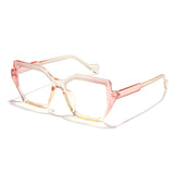 Rain's New Fashionable Gradient Color Anti-Blue Light Glasses, Square Frame, Colorful, Unisex, European and American Style, Prescription Eyeglasses