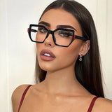 Rain's New Fashionable Gradient Color Anti-Blue Light Glasses, Square Frame, Colorful, Unisex, European and American Style, Prescription Eyeglasses