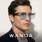 New European and American Fashion Thick-Frame Square Sunglasses S32234 Full Acetate Sunglasses for Driving and Travel Versatile Glasses for Men