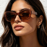 Rain's New Sunglasses, European and American Style Large Frame Cat-Eye Sunglasses, Personalized Ins-Style Sunshade Glasses