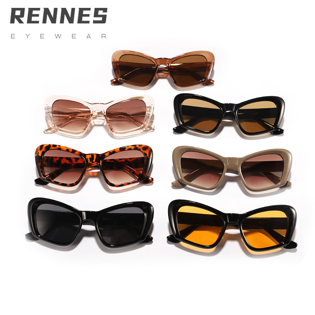 Rain's New Sunglasses, European and American Style Large Frame Cat-Eye Sunglasses, Personalized Ins-Style Sunshade Glasses
