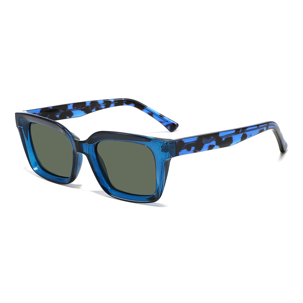 Cross-Border Hot Selling Sunglasses Tr Frame Plate Leg Sun Protection Polarized Sunglasses for Women Classic Square Frame Versatile Men's Glasses
