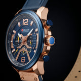 Men’s Waterproof Watch – Curren 8329 Multi-Function Quartz Watch with Calendar, Large Dial & Six-Pin Design