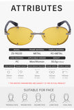 Retro Oval Frameless Sunglasses – Punk Street-Style Fashion Shades for Men & Women