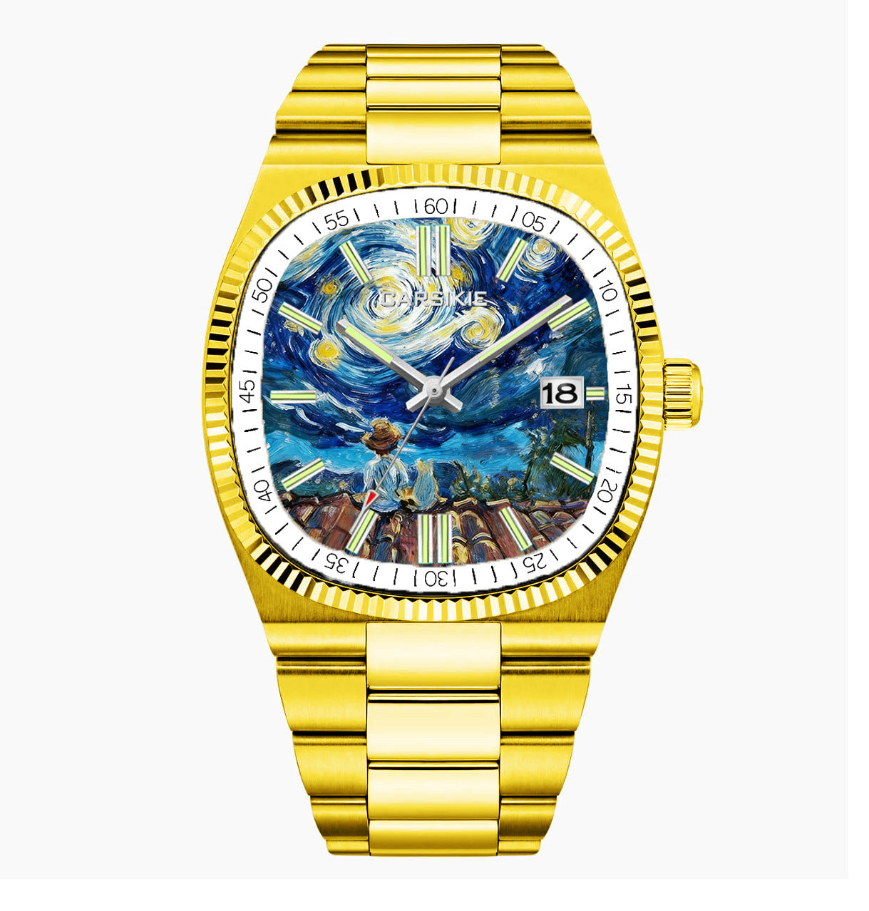 Carsikie Men's Watch New Square Large Dial Cartoon Comic Watch Sports Waterproof Cross-Border Quartz Watch