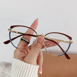 Stainless Steel Frame Cat Eye Reading Glasses – Stylish Presbyopia Relief