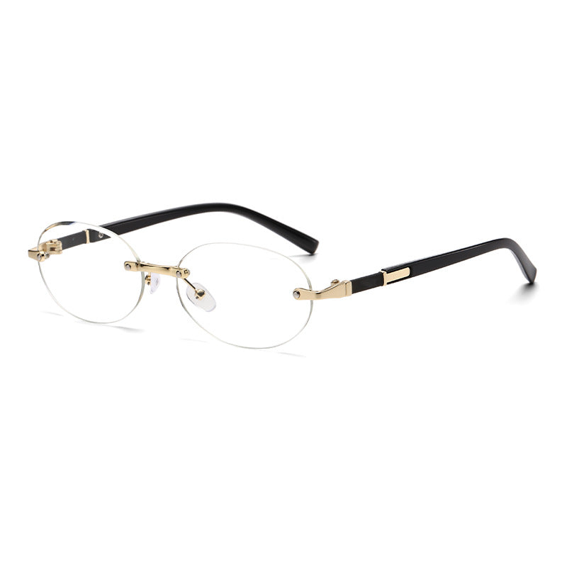 1584 New European and American Trendy Cut Edge Distinctive Oval Frame Sunglasses 2024 New Arrival Frameless Hot Girls Hip Hop Sunglasses