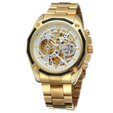 Forsining automatic mechanical watch steel band hollow luminous men's watch fashion mechanical wrist watch wholesale