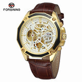 Forsining automatic mechanical watch steel band hollow luminous men's watch fashion mechanical wrist watch wholesale