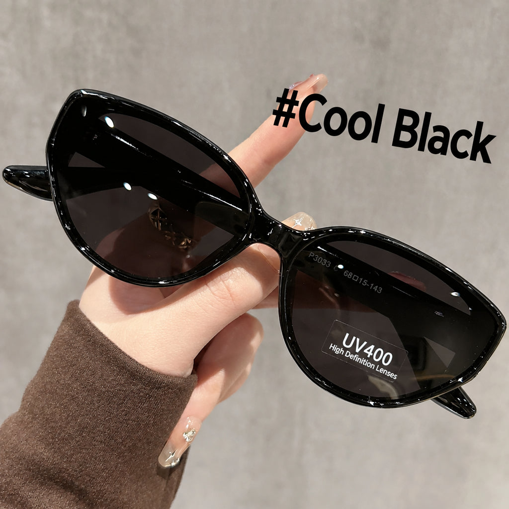 Brown Cat-Eye Sunglasses for Women, Slimming Effect, 2026 New Model, High-End, Uv Protection, Retro Driving Polarized Sunglasses