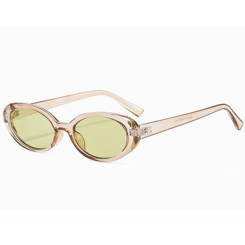 2026 New Style Small Oval Sunglasses, Fashionable and Unique, Popular among Internet Celebrities, Small Frame Glasses, Street Style Gradient Sunglasses