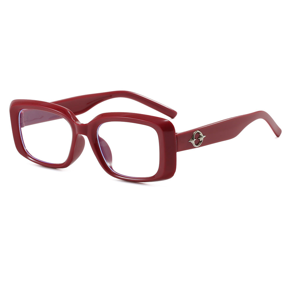 Fashion New Square Small Frame Children's Glasses Frame Personality Street Style Xiaohongshu Influencer Same Style Anti-Blue Light Non-Prescription Glasses