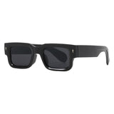 2026 European and American Thick-Framed Men's Sunglasses Trendy Square Frame Export Glasses with Personalized Rivet Decoration Cross-Border Sunglasses
