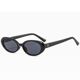 2026 New Style Small Oval Sunglasses, Fashionable and Unique, Popular among Internet Celebrities, Small Frame Glasses, Street Style Gradient Sunglasses