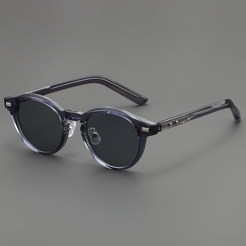 2025 New Light Tea Frame Glasses Men's Trendy Sunglasses Women's Personalized Advanced Sunglasses with Power-adjustable Myopia Glasses