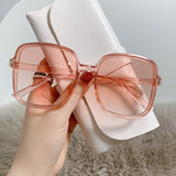 Rice Nail Square Sunglasses Women's Sunglasses Gradient 2022 New Style Glasses Women's Trend UV Protection