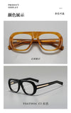 Acetate Oval Sunglasses – Minimal Mirror Finish, Lightweight European-Style Frame