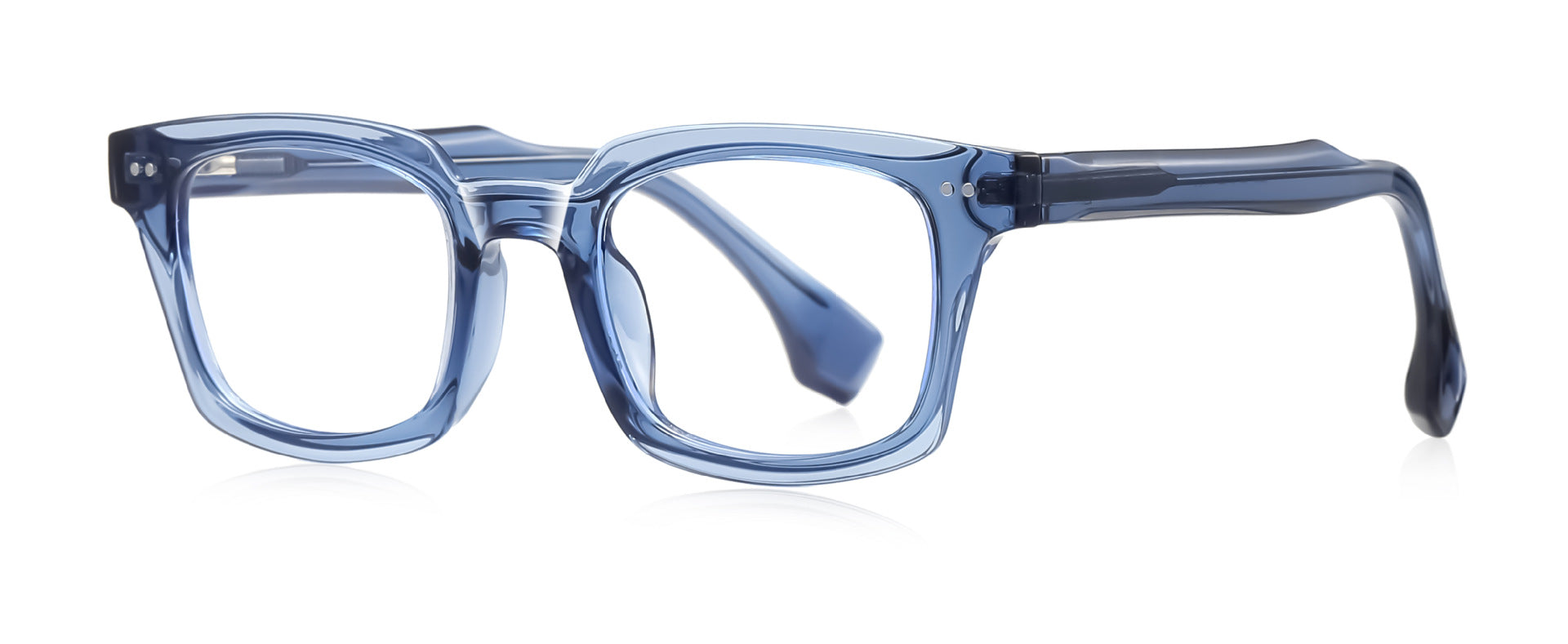 Factory Direct Sales of New Square Frames That Can Be Fitted with Prescription Lenses, Stylish Tr Material Temples, Anti-Blue Light Plain Frames