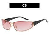 Y2K Frameless Rivet Sunglasses 2026 New Tech-Inspired Street Style Runway Sunglasses Fashionable European and American Shades