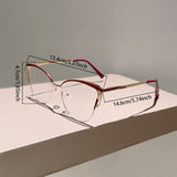 Cat Eye Anti-Blue Light Glasses – Premium Metal Frame, Office & Daily Wear | Fashion Sunglasses