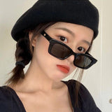 Jennie Same Style Glasses Sunglasses Sunglasses Concave Style Korean Style Internet Popular European and American Style Retro Women's Fashionable Glasses