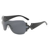 Cross-Border One-Piece Frameless Y2K Sunglasses, Influencer Picks, 2025 New Style, Unique Goggles, Ins Sunglasses