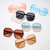 Rice Nail Square Sunglasses Women's Sunglasses Gradient 2022 New Style Glasses Women's Trend UV Protection