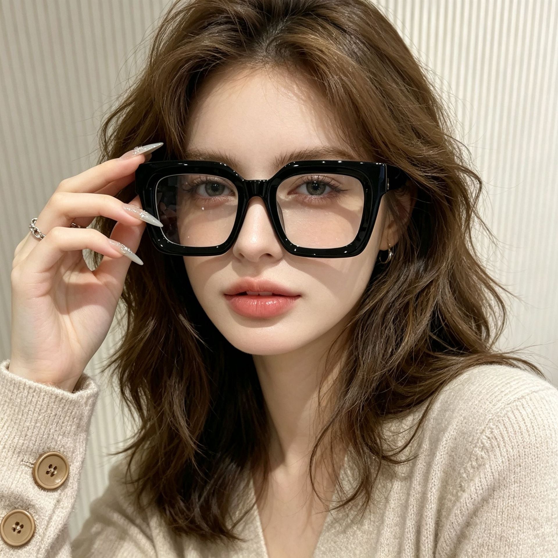 2026 New European and American Style Large Frame Leopard Print Sunglasses for Women, Uv Protection, Slimming Effect, Fashionable Trendy Flat Glasses with a High-End Feel