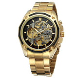 Forsining automatic mechanical watch steel band hollow luminous men's watch fashion mechanical wrist watch wholesale