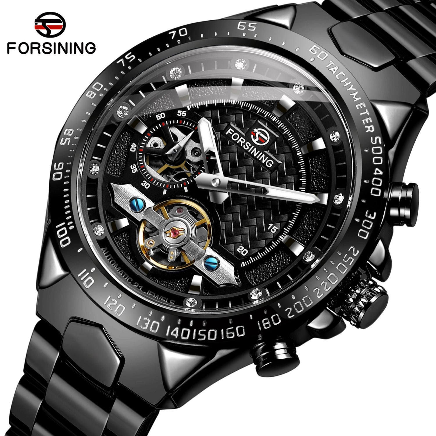 New Forsining Men's Fashionable Casual Tourbillon Automatic Mechanical Watch Men's Watch Foreign Trade Cross-Border