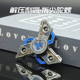 Cross-border mechanical fingertip gyro decompression rotating vent small toy finger gyro boys birthday gift batch