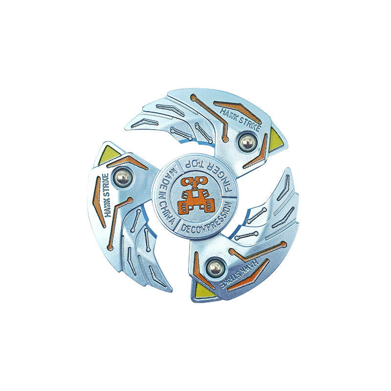Cross-border mechanical fingertip gyro decompression rotating vent small toy finger gyro boys birthday gift batch