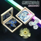 Cross-border mechanical fingertip gyro decompression rotating vent small toy finger gyro boys birthday gift batch