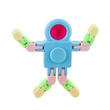 Spaceman Gyro Chain Children's Mecha Mechanical Deformation Rotary Decompression Varieties Fingertip Robot Toy
