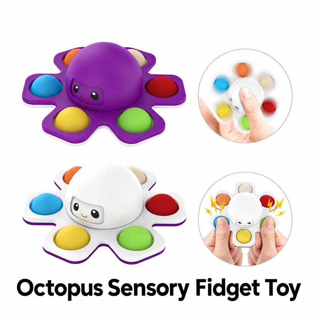 Cross-border Fidget Spinner Bubble Toy, Rodent Exterminator Octopus, Novel and Creative Stress Relief Gadget, Rotating Toy Wholesale