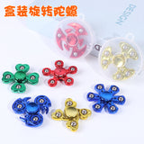 Pvc Box-Packed Fidget Spinner, Finger Spinning Stress Relief Toy with Electroplated Steel Beads for Adults, Suitable for Street Stalls and Night Markets