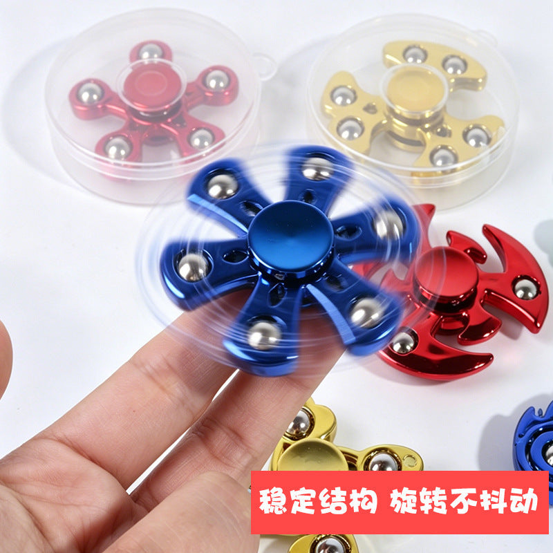 Pvc Box-Packed Fidget Spinner, Finger Spinning Stress Relief Toy with Electroplated Steel Beads for Adults, Suitable for Street Stalls and Night Markets