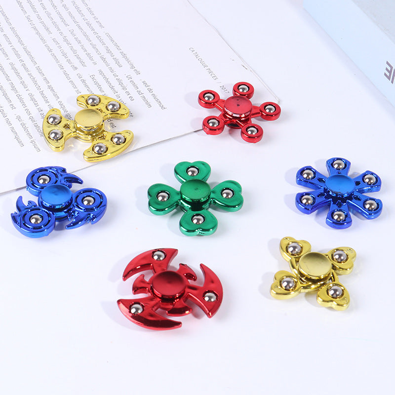 Pvc Box-Packed Fidget Spinner, Finger Spinning Stress Relief Toy with Electroplated Steel Beads for Adults, Suitable for Street Stalls and Night Markets