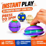Cross-Border 3D Printed Press-And-Spin Gyro, Press-And-Spin Stress Relief Ball, Fidget Spinner, Stress-Relief Ball
