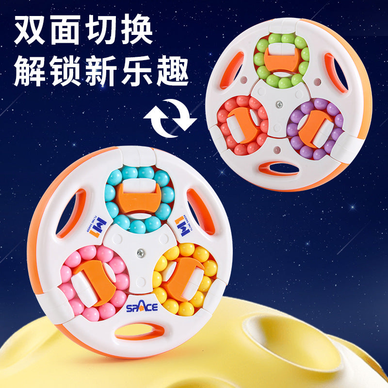 Cross-border Children's Toys Double-sided Ball Magic Bean Rubik's Cube Can Rotating Fingertip Gyro Puzzle Decompression Intelligence Disk