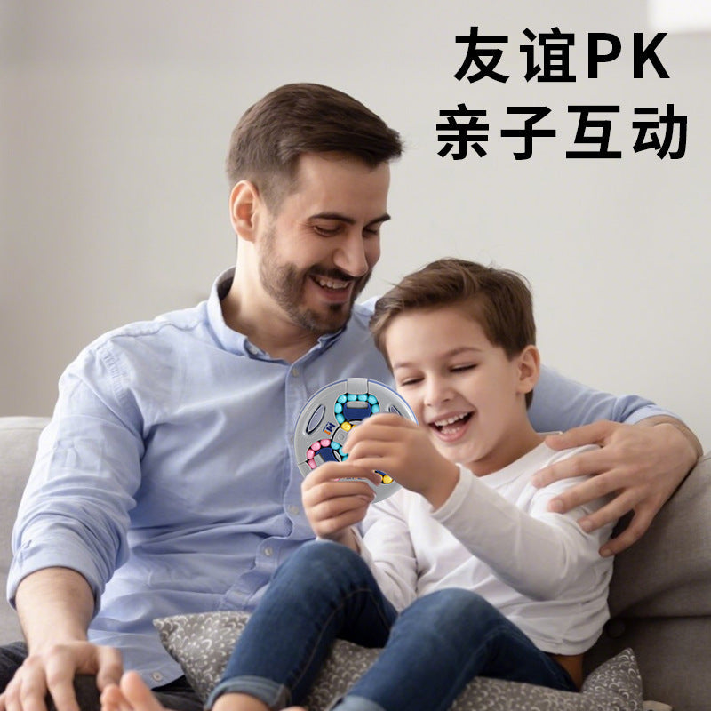 Cross-border Children's Toys Double-sided Ball Magic Bean Rubik's Cube Can Rotating Fingertip Gyro Puzzle Decompression Intelligence Disk