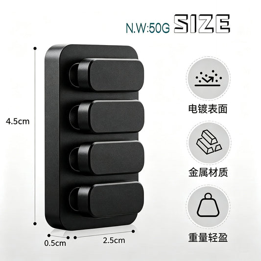 Magnetic Mini Seesaw Handle Piece Zinc Alloy Portable Press Coin Pusher Stress Relief Toy Rectangular Shape Portable